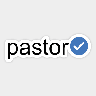 Verified Pastor (Black Text) Sticker